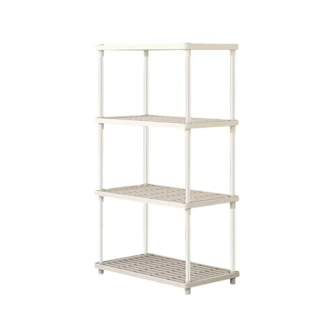 Gracious Living 4 Shelf Fixed Height Solid Light Duty Home Storage Unit