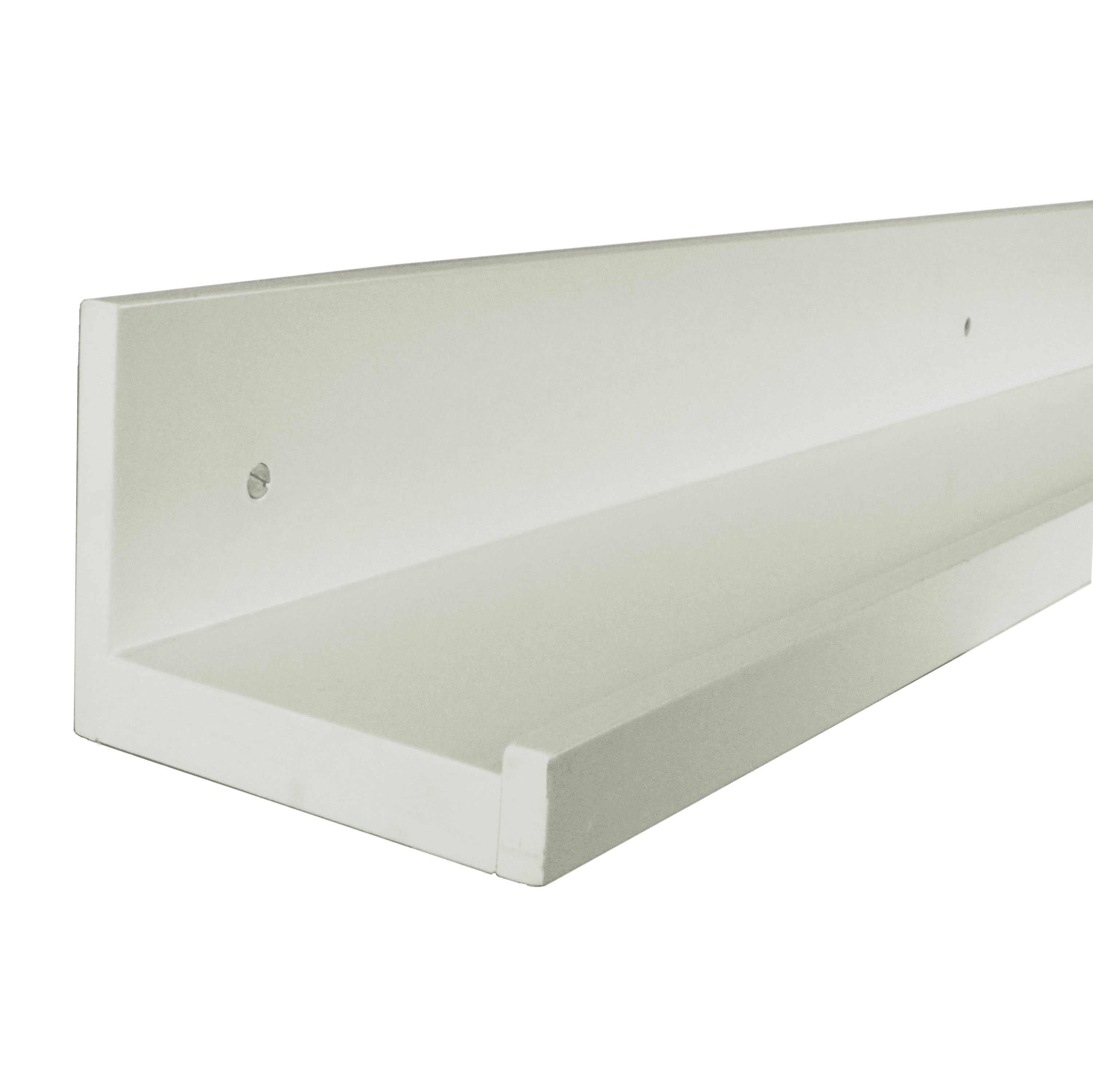 White MDF 36" Floating Wall Shelf with Bracket