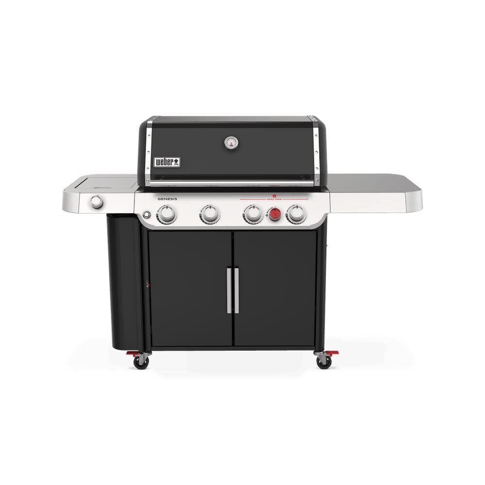 Genesis E-435 Black Liquid Propane Gas Grill with Stainless Steel Accents