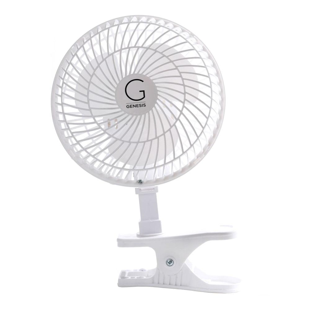 Genesis Indoor 5 in 2 speed Clip On Fans,Table Fans with A1CLIPFANWHITE, White