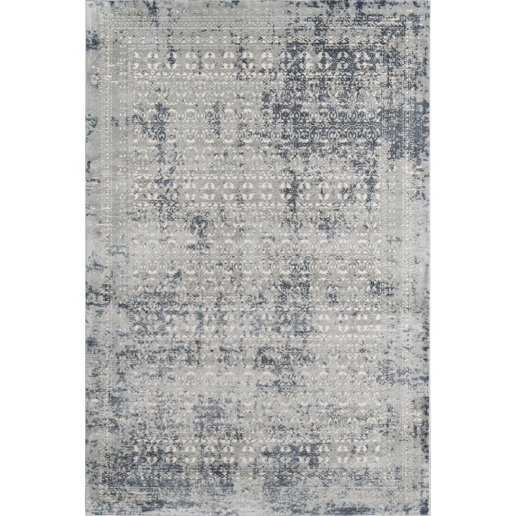 Genevieve Distressed Multicolor Polyester Area Rug