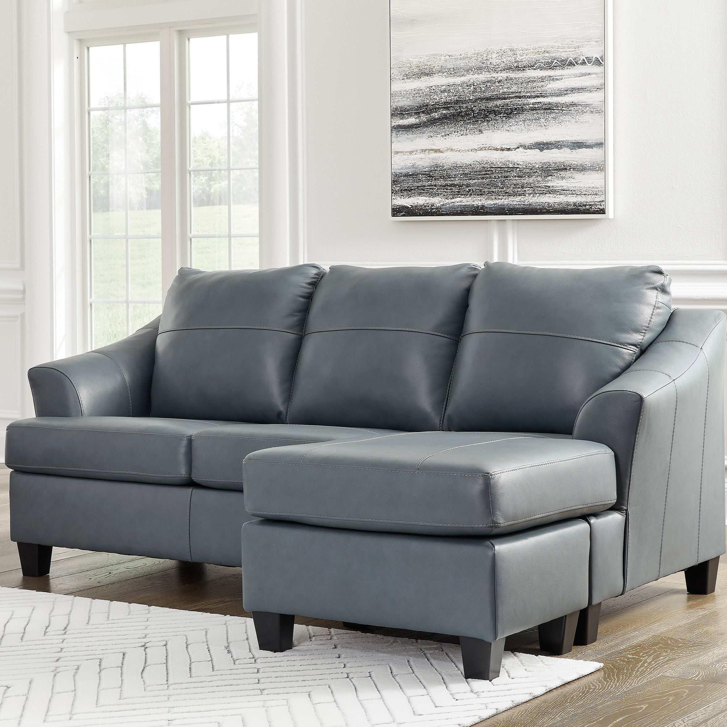 Ashley Furniture Genoa Steel Sofa Chaise