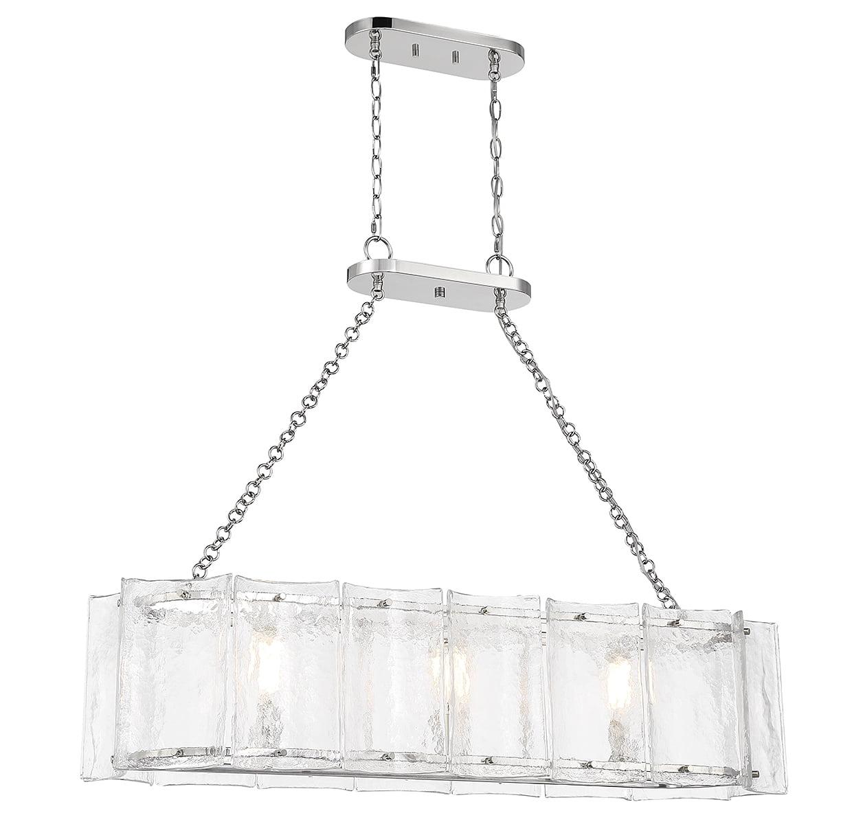 Savoy House Genry 3 - Light Chandelier in  Polished Nickel