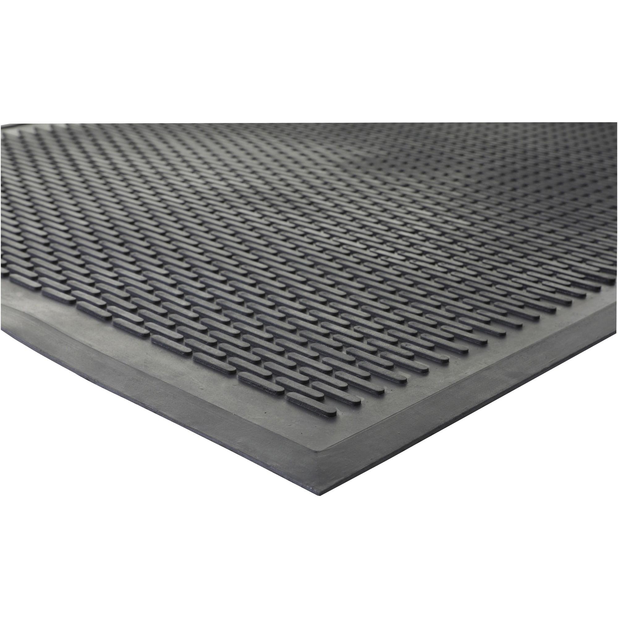 Guardian Black Rubber Outdoor Scraper Floor Mat 4'x6'