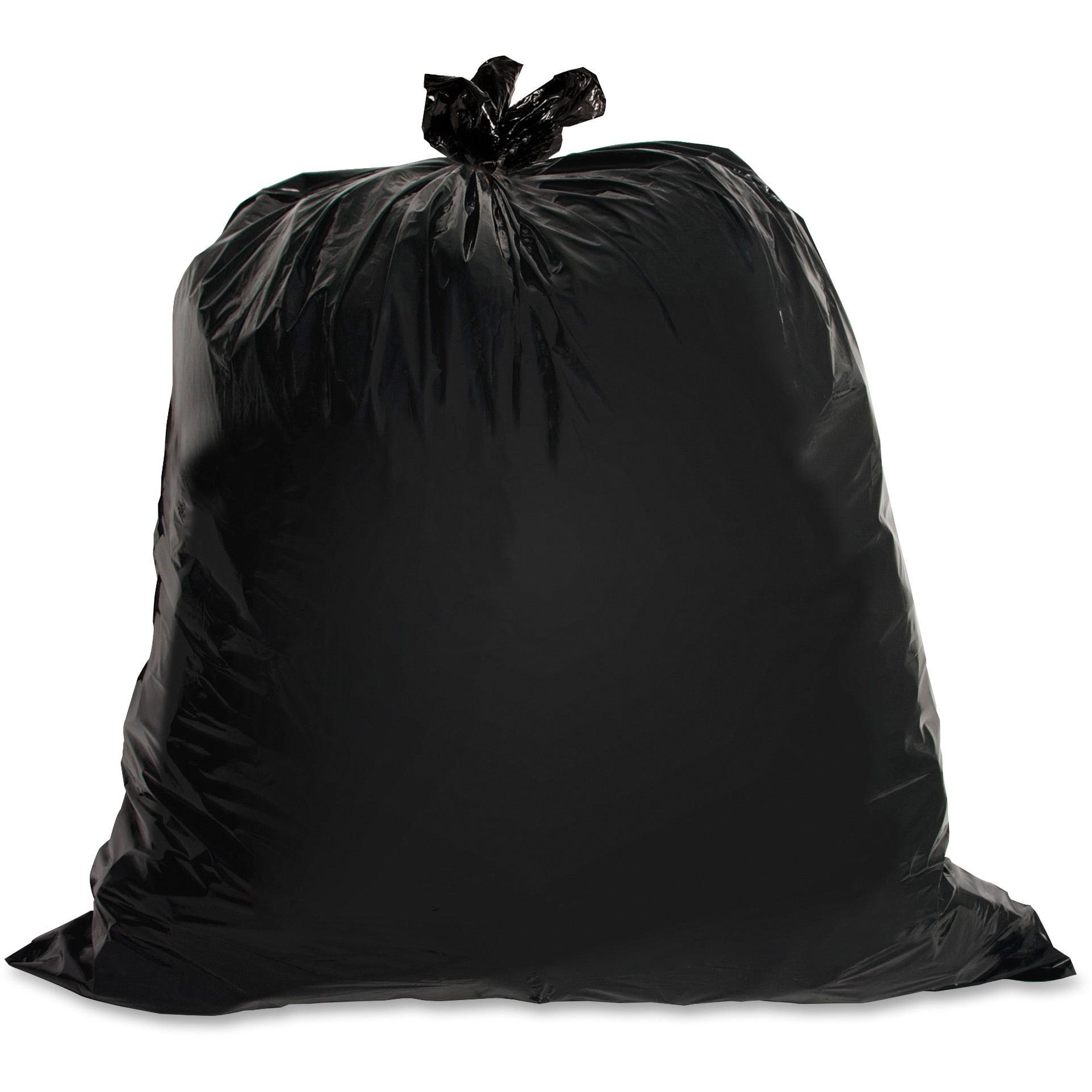 Heavy-Duty Black Recycled Plastic Trash Bags 45 Gallon