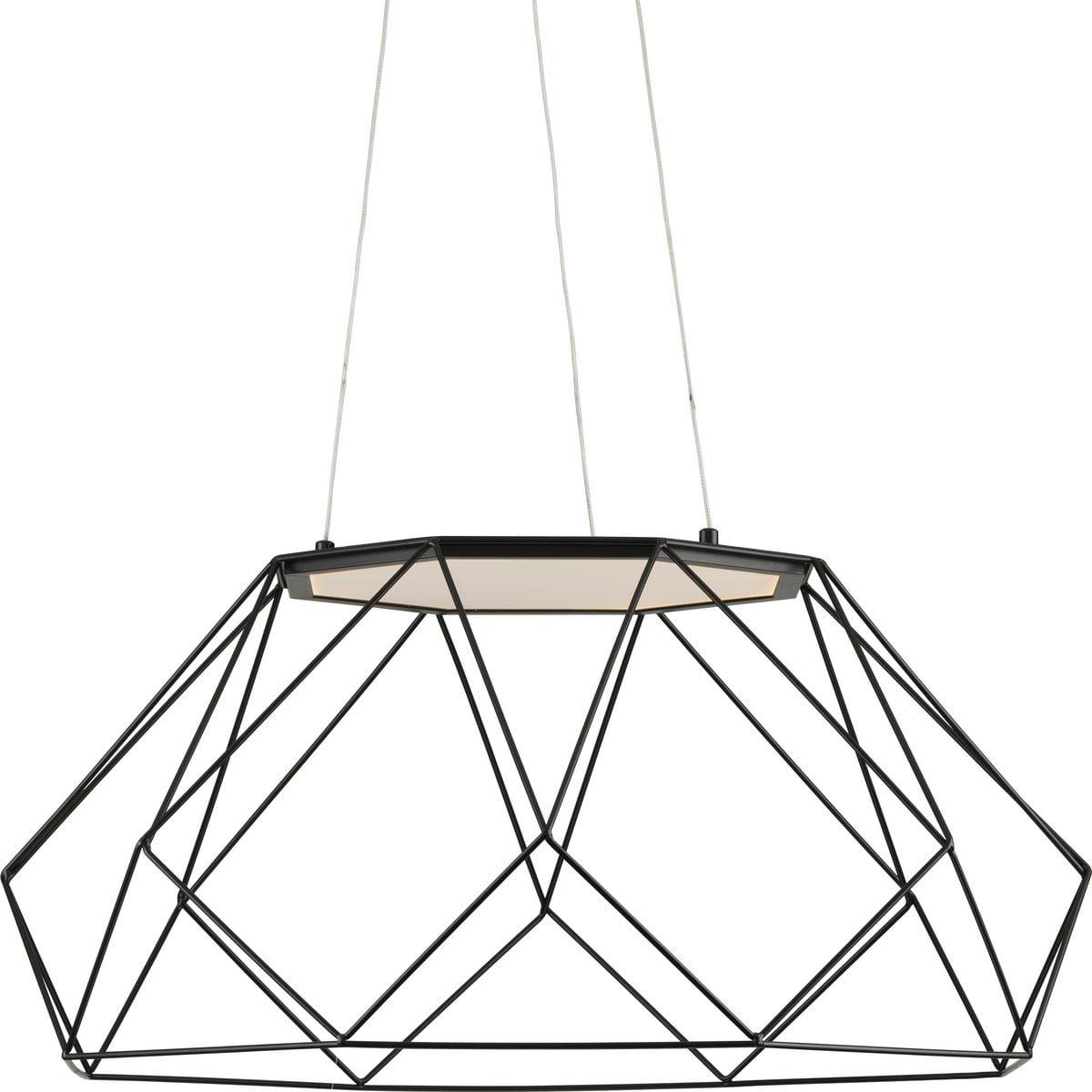 Geodesic Matte Black LED Mid-Century Modern Pendant Light