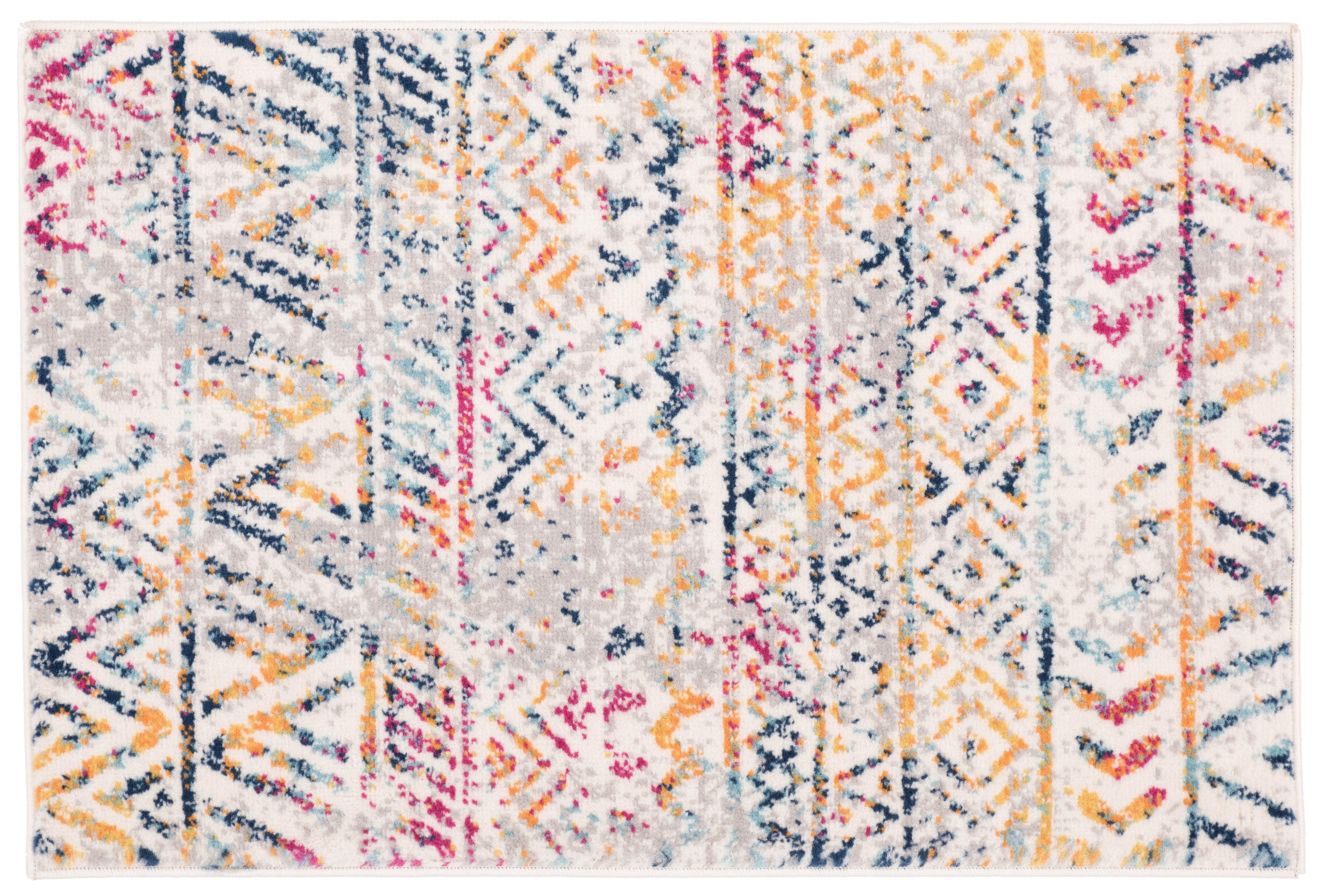 Bohemian Geometric Multi 2'x3' Reversible Synthetic Rug