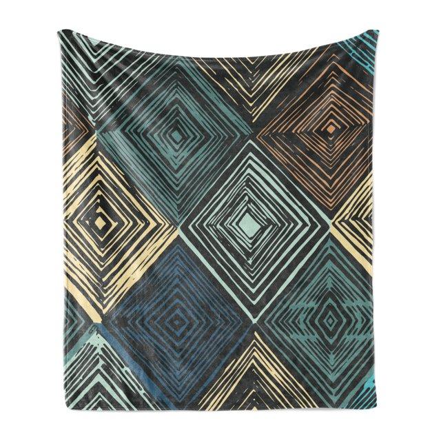 Ambesonne Ambesonne Fleece Throw Blanket Traditional Curves