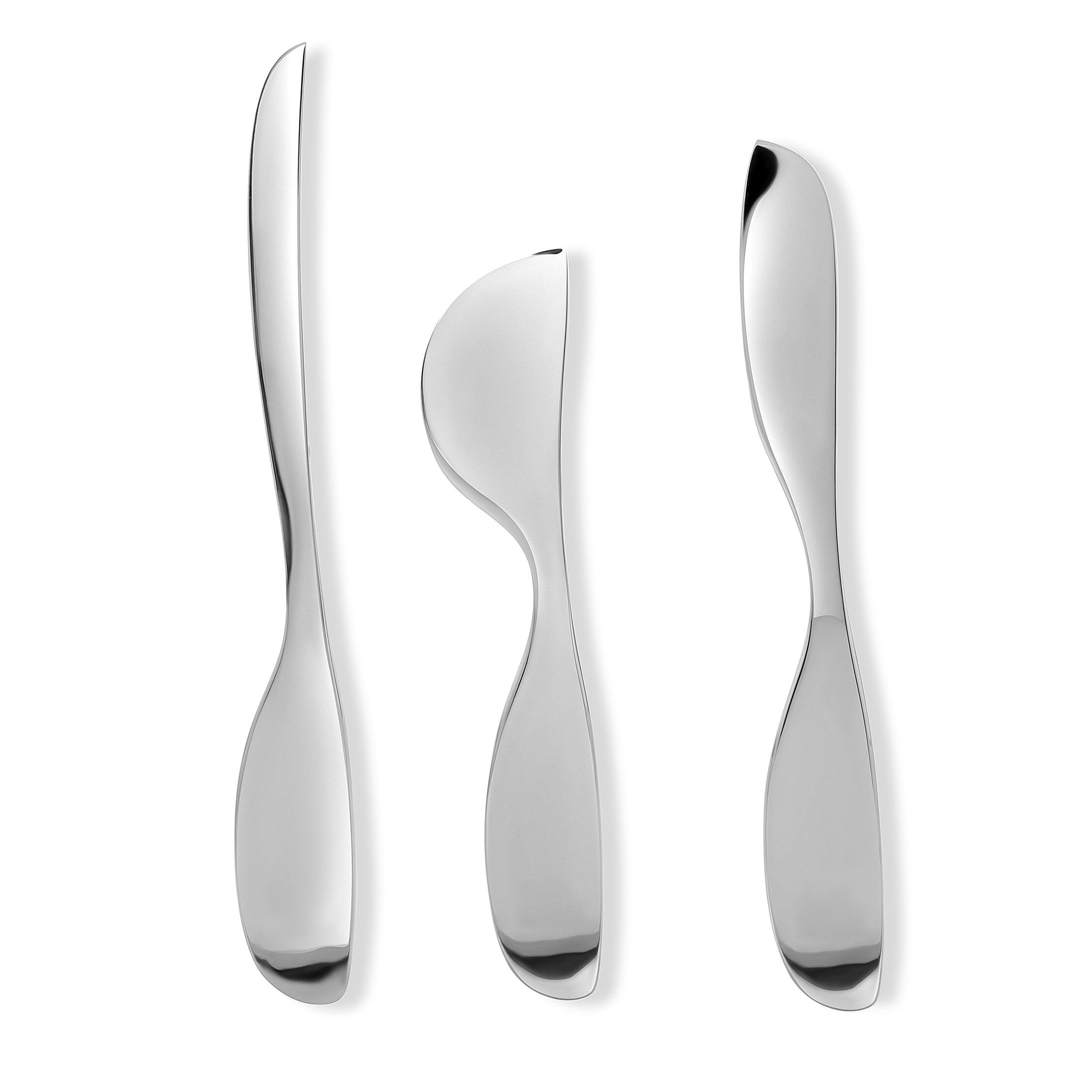 Alfredo Polished Stainless Steel 3-Piece Cheese Knife Set