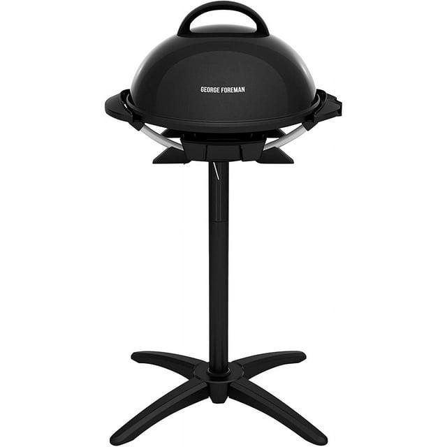 George Foreman George Foreman Indoor/Outdoor Electric Patio Grill, Apartment Approved, 15-Serving, Removable Stand, Black