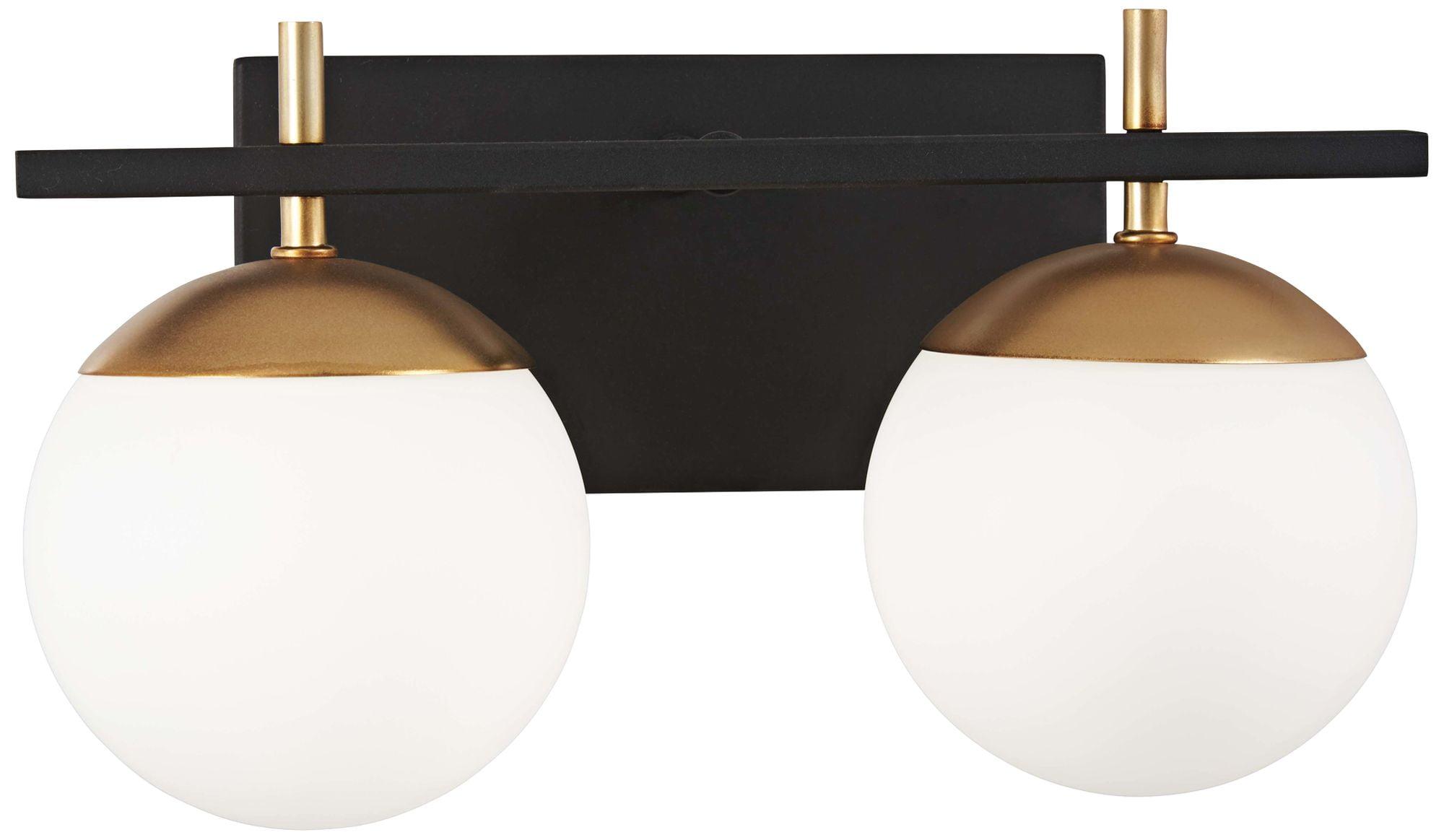 George Kovacs Alluria 8 1/2" High Black and Gold 2-Light Wall Sconce