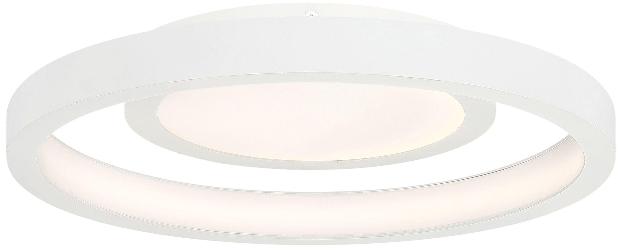 Contemporary White Glass 14" LED Ceiling Light for Indoor/Outdoor