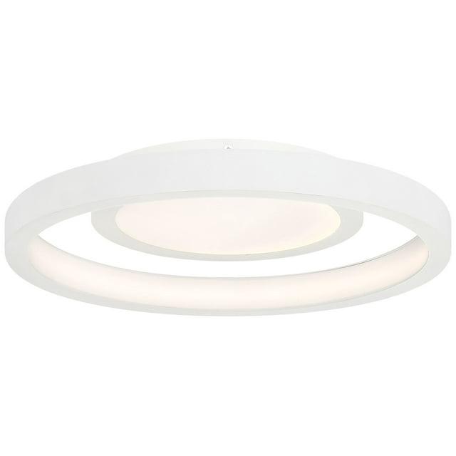 George Kovacs Knock Out 14" Wide White LED Modern Ceiling Light