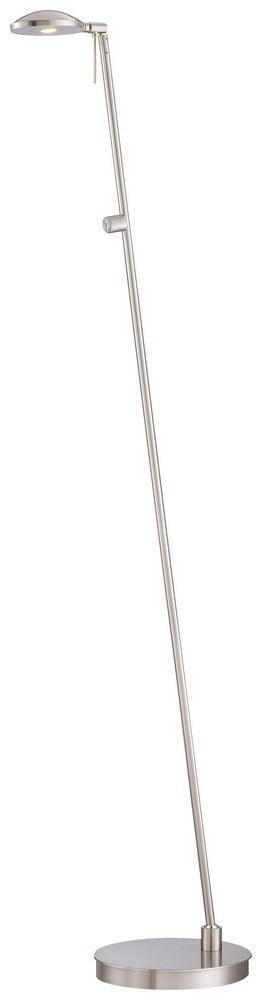 Adjustable Brushed Nickel LED Pharmacy Floor Lamp