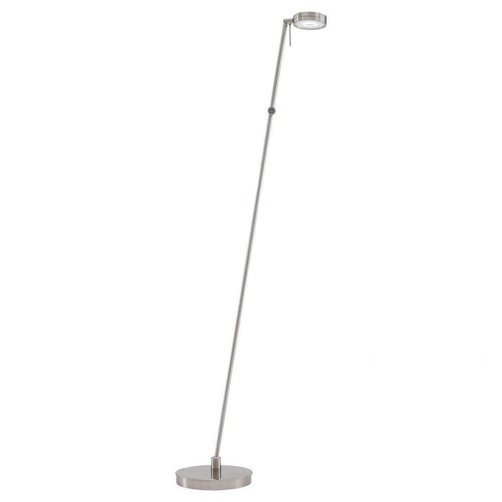 Adjustable Brushed Nickel LED Pharmacy Floor Lamp