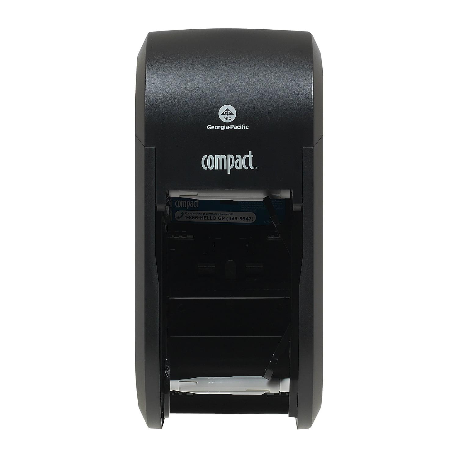 Georgia Pacific  Black Vertical Double Roll Toilet Paper Dispenser