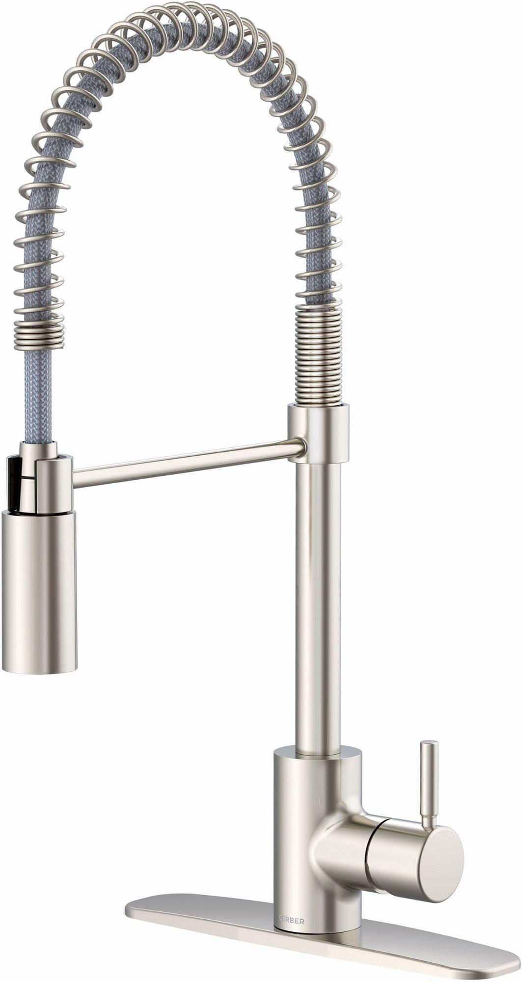 Stainless Steel Single Handle Pre-Rinse Kitchen Faucet with Pull-out Spray