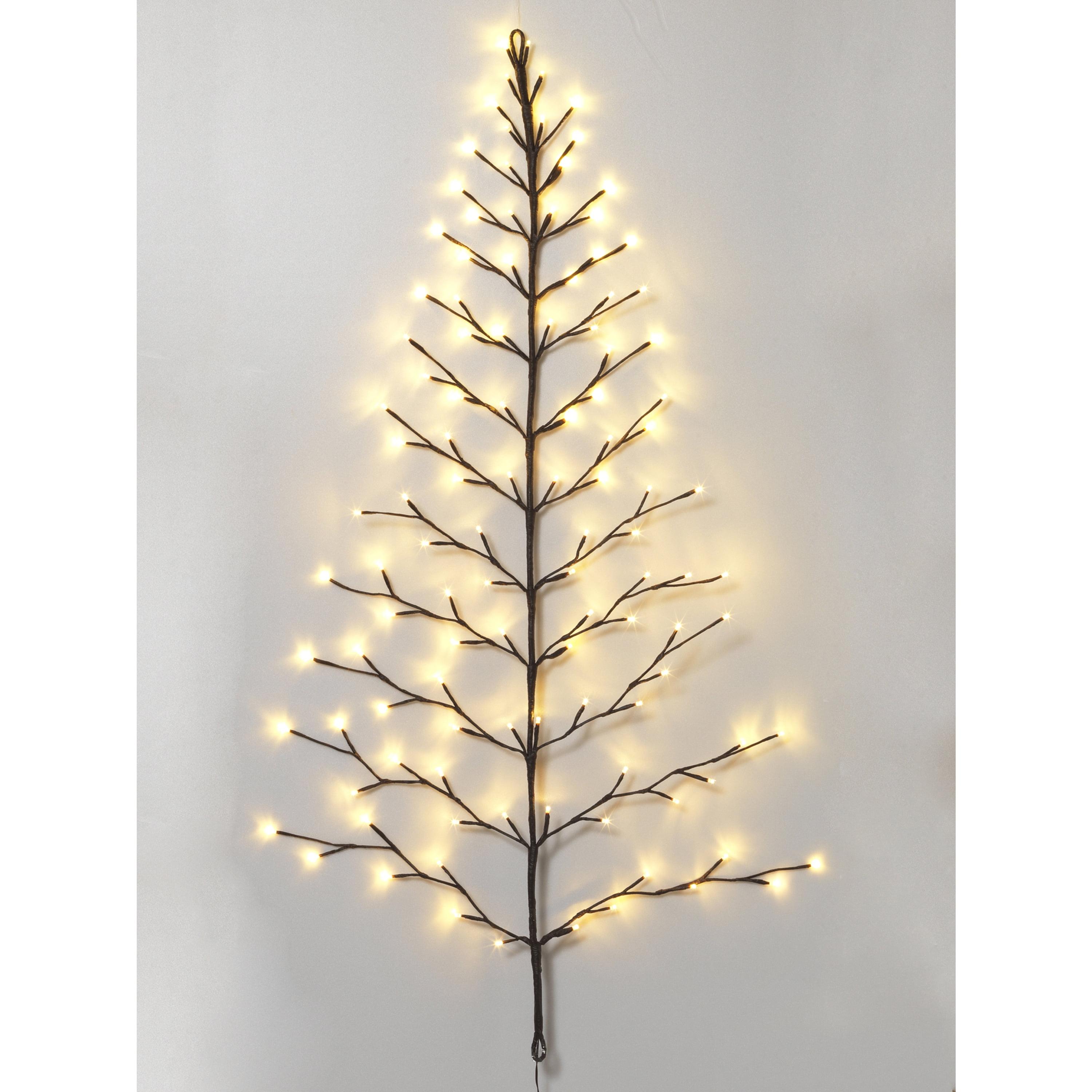 Gerson 4-Foot High Battery-Operated Tree Shape Birch Wall Hanging with Timer Feature