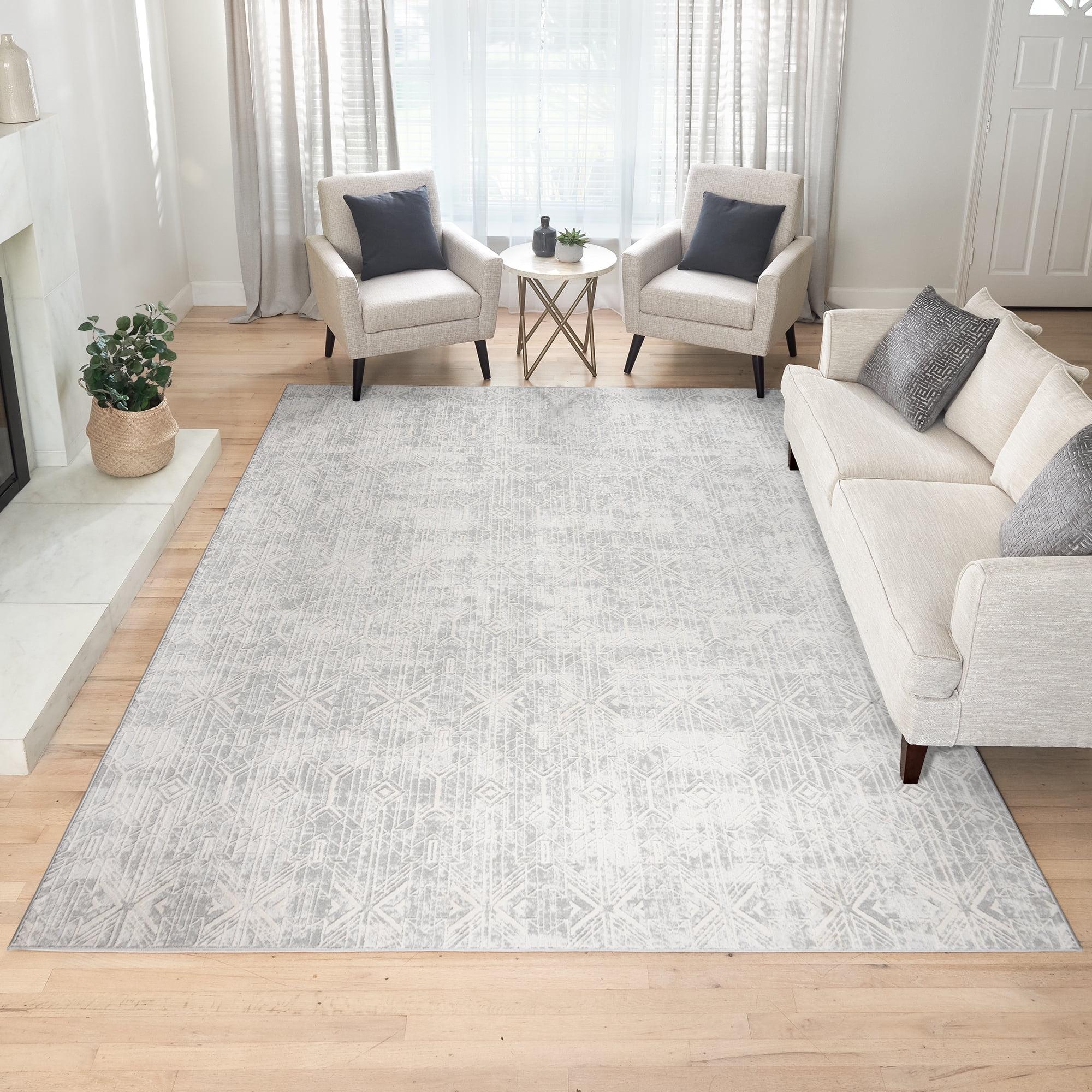 Ethan Marion 8' x 10' Gray Synthetic Reversible Area Rug