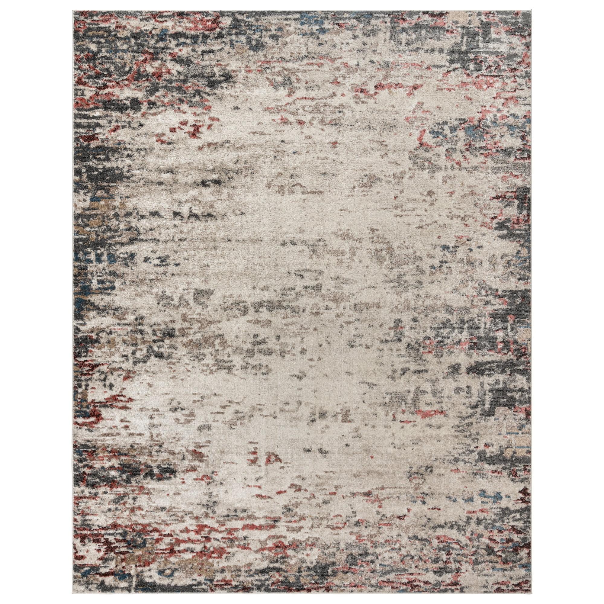 Heirloom Emne Modern Abstract Ivory Multi Polypropylene Area Rug