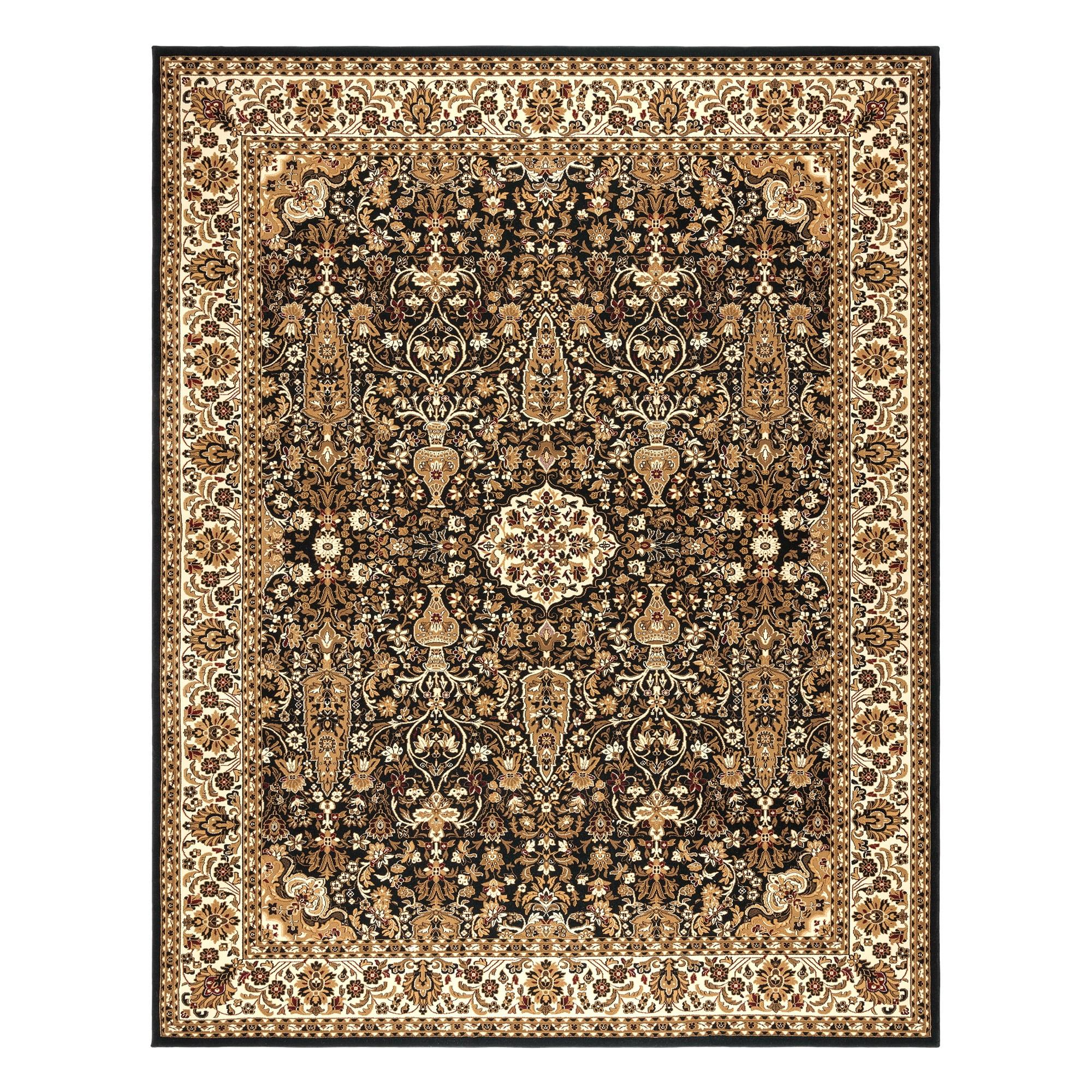 Majestic Gordean Traditional Oriental Floral Wide Border Area Rug