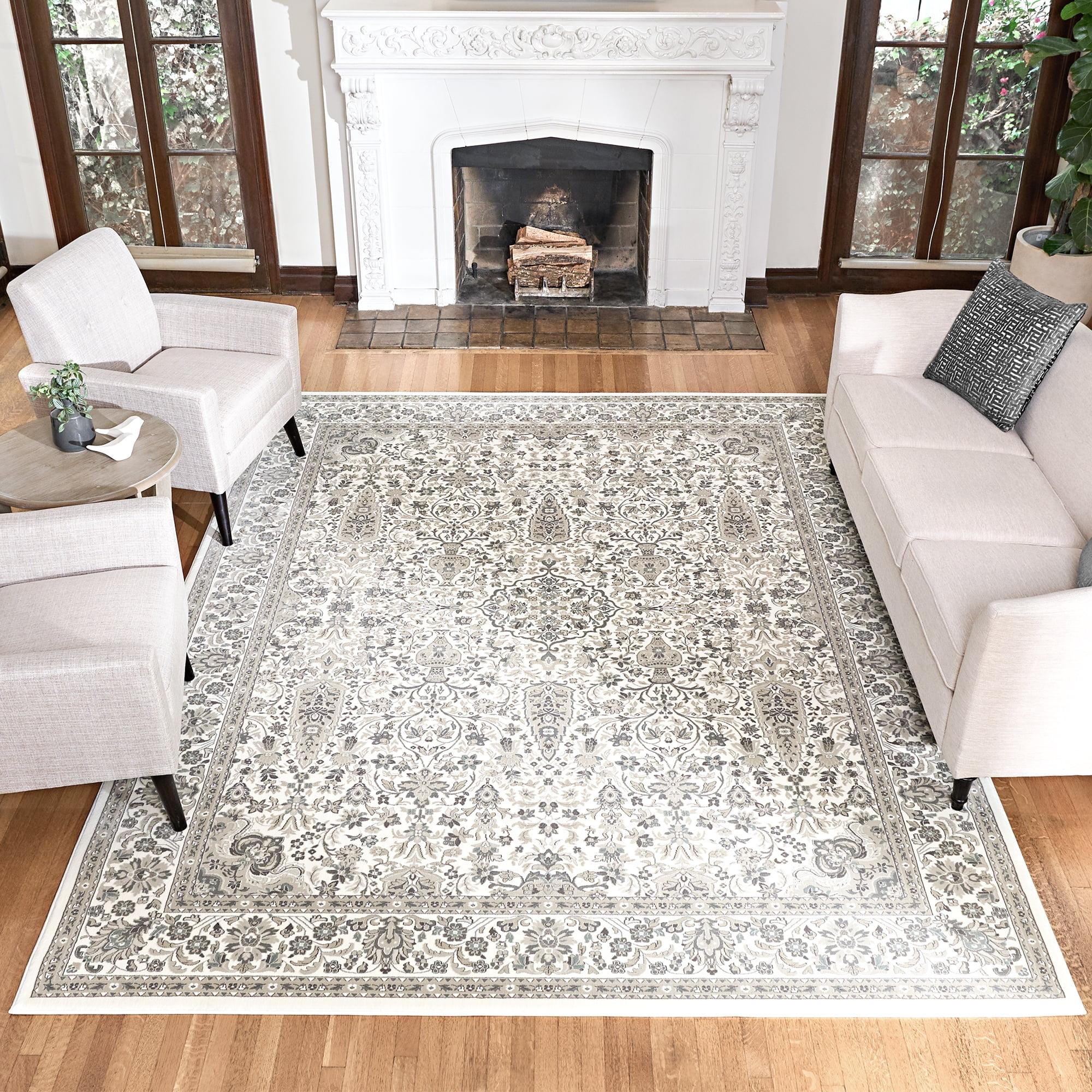 Vernon Gray 8' x 10' Traditional Synthetic Area Rug