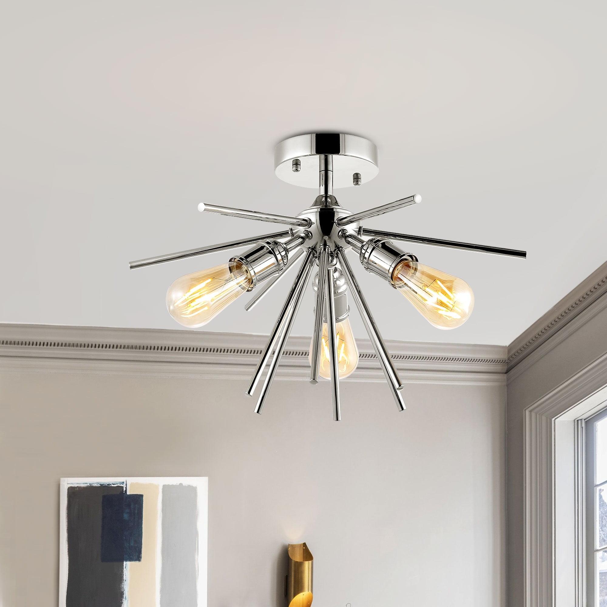 Prudence 3-Light Dimmable Sputnik Semi Flush Mount