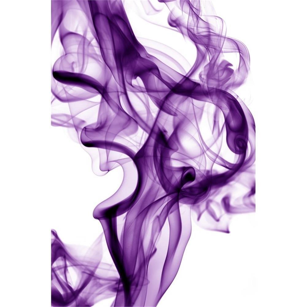 Giant Art 72x48 Purple Smoke Fine Art Giant Canvas Print in White