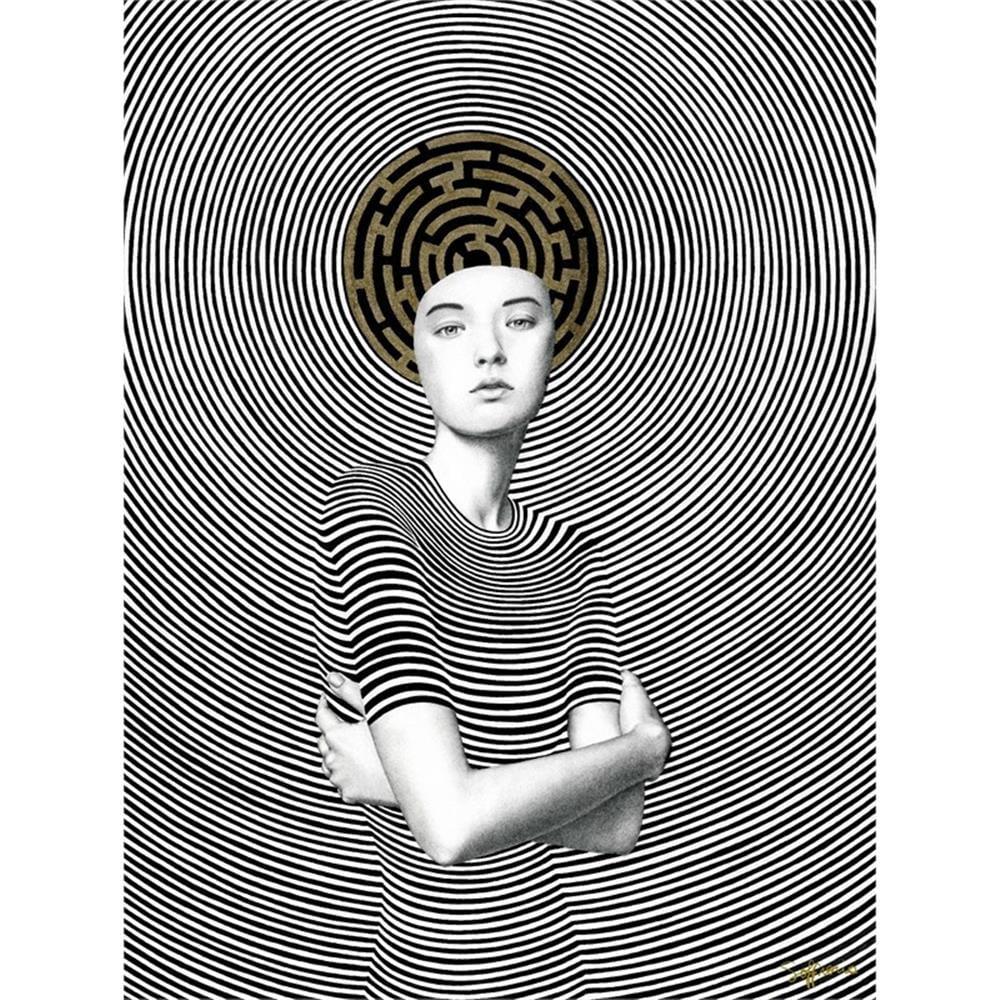 Giant Art 72x54 Odette Fine Art Giant Canvas Print in White