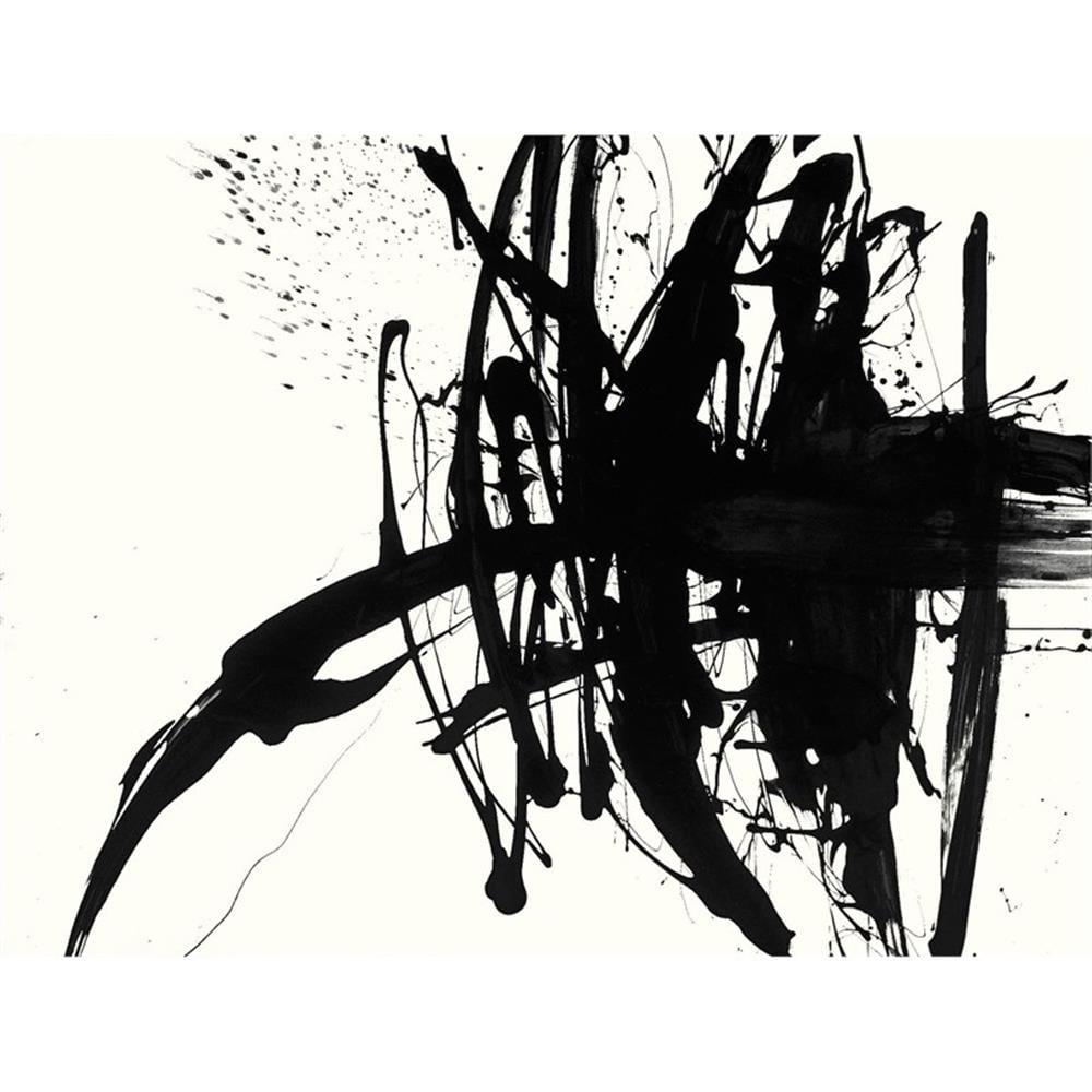 Giant Black and White Abstract Canvas Art Print