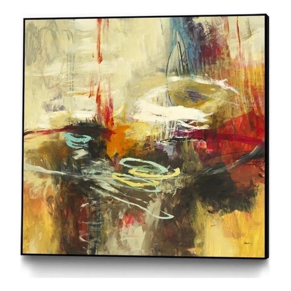 Instinctual Beauty II 20x20 Yellow Framed Canvas Print