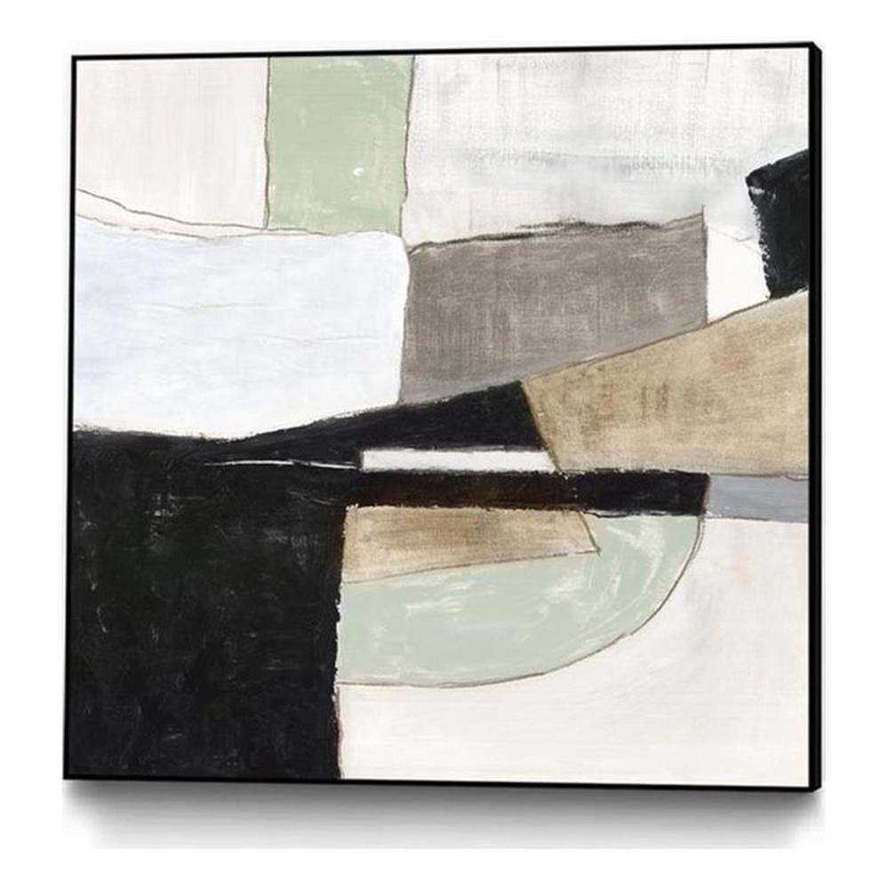 Giant Art Canvas  20x20 Rearrange Space II Framed in Multi-Color