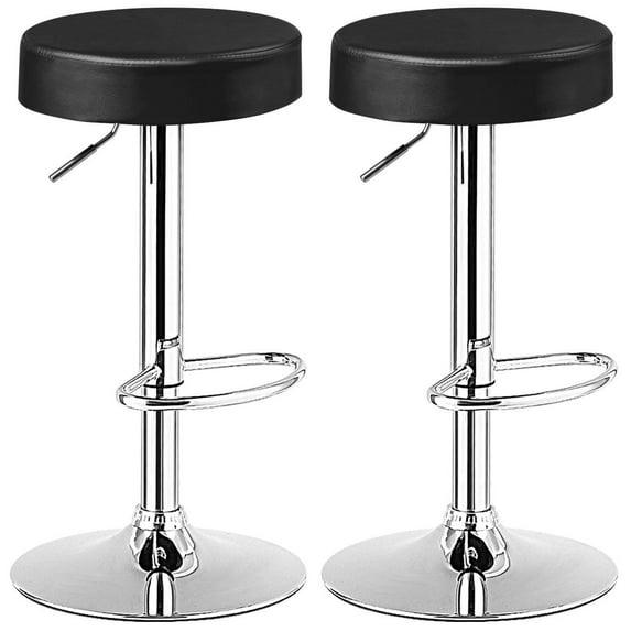 Ivy Bronx Set of 2 Adjustable Swivel Round Bar Stool Pub Chairs