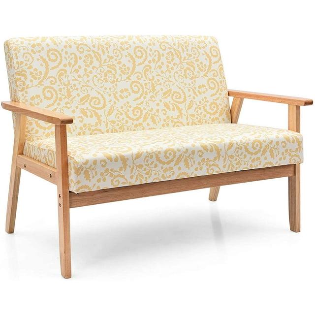 George Oliver Modern Fabric Loveseat Sofa Couch Upholstered 2-Seat Armchair