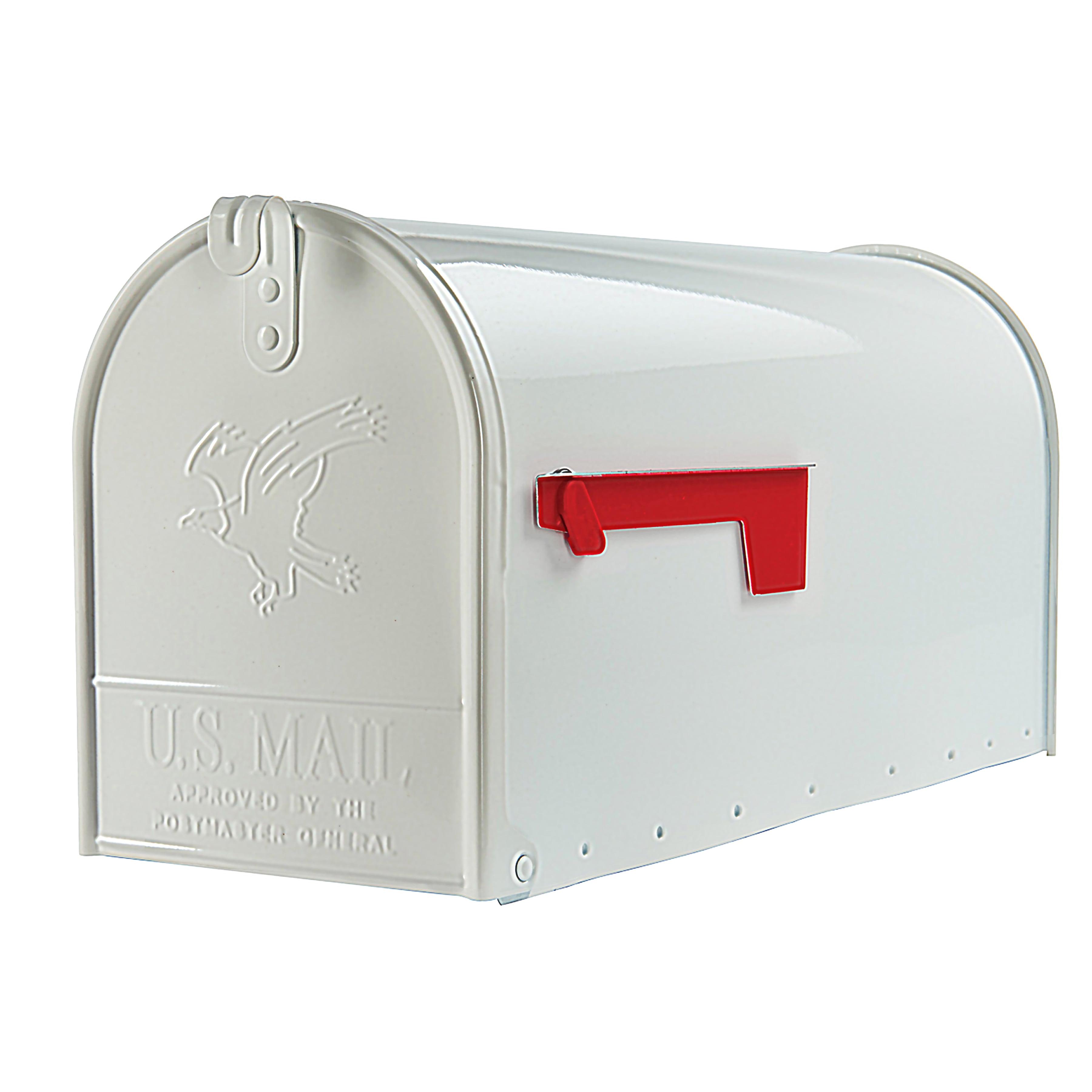 Architectural Mailboxes Elite Large Post Mount Mailbox White