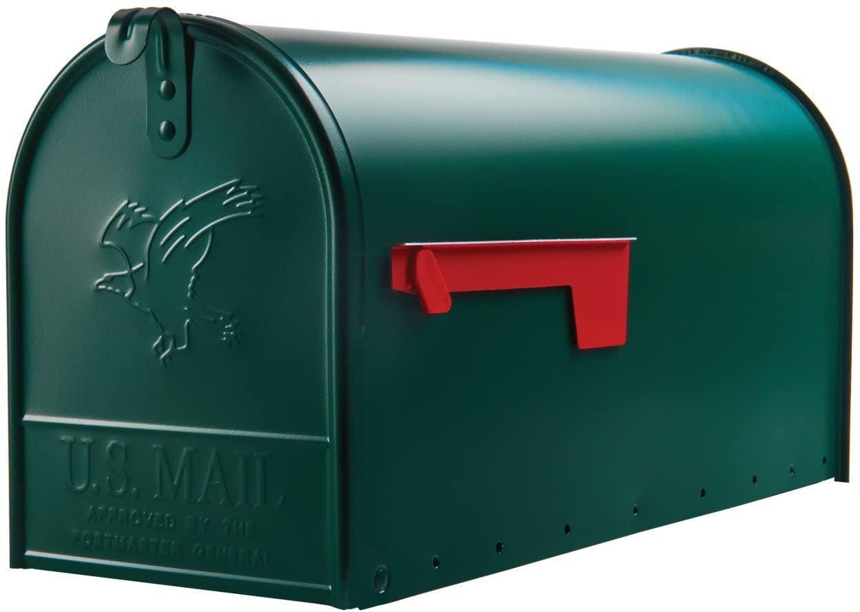 Gibraltar Mailboxes Elite Steel Large Residential Post Mount Mailbox, Green