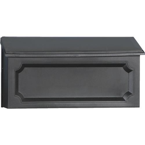 Gibraltar Mailboxes Windsor Medium Capacity Rust-Proof Plastic Black, Wall-Mount Mailbox, WMH00B04