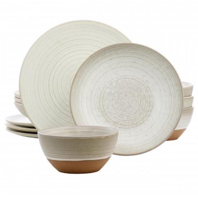 Gibson Elite Gibson Elite 12 Piece Dreamweaver Round Earthenware Dinnerware Set