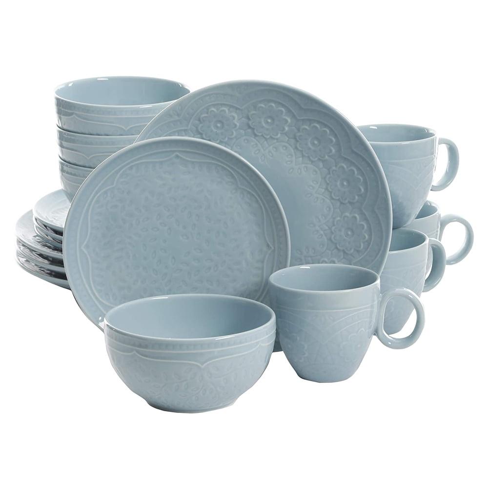 Gibson Elite Alemany 16-Piece Dinnerware Set - Aqua