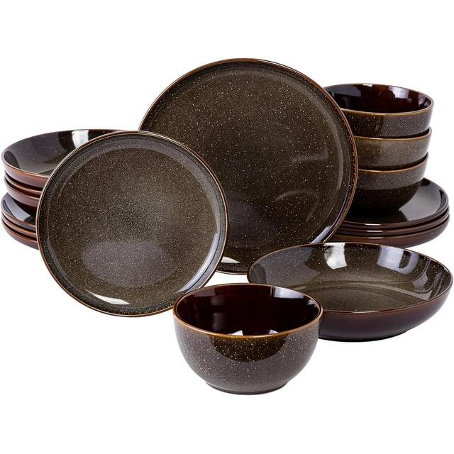 Gibson Elite Edwina 16 Piece Doible Bowl Dinnerware Set