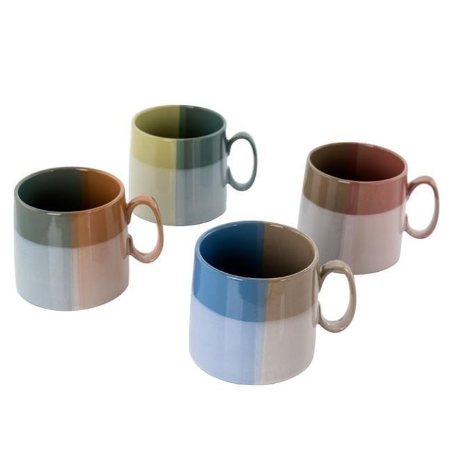 Gibson Home 19.5oz 4pk Ceramic Glasgow Assorted Mugs