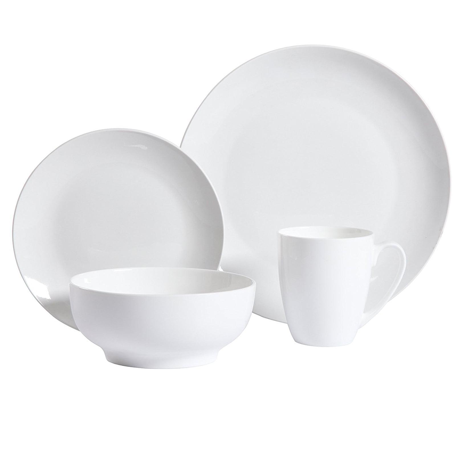 Gibson 30-Piece White Porcelain Dinnerware Set for 6