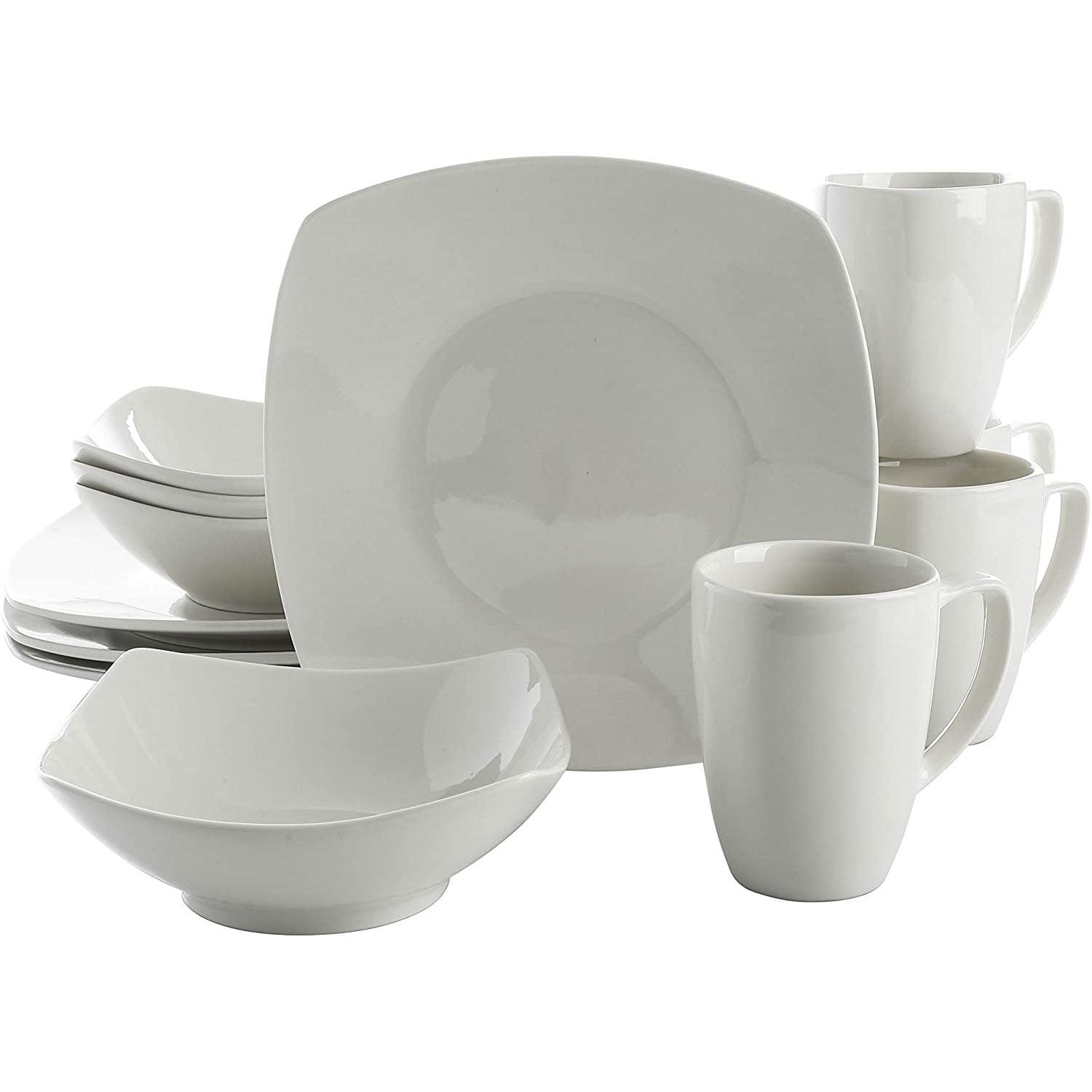 Zen Buffetware 12 Piece Dinnerware Set, White