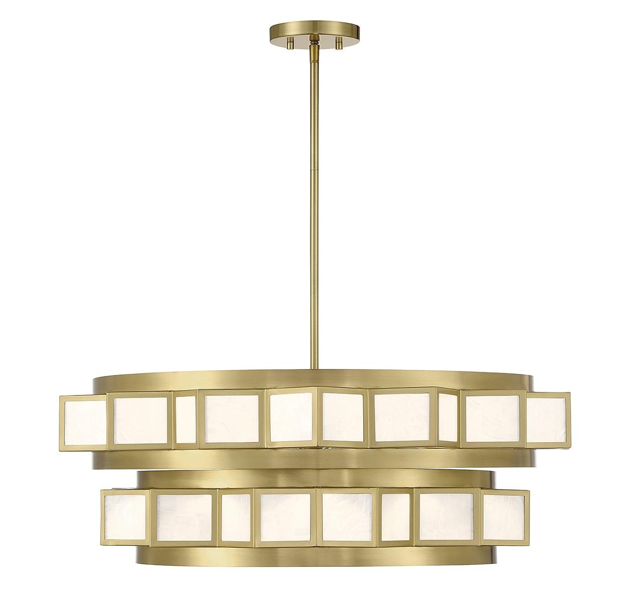 Gideon 6-Light Chandelier in Warm Brass