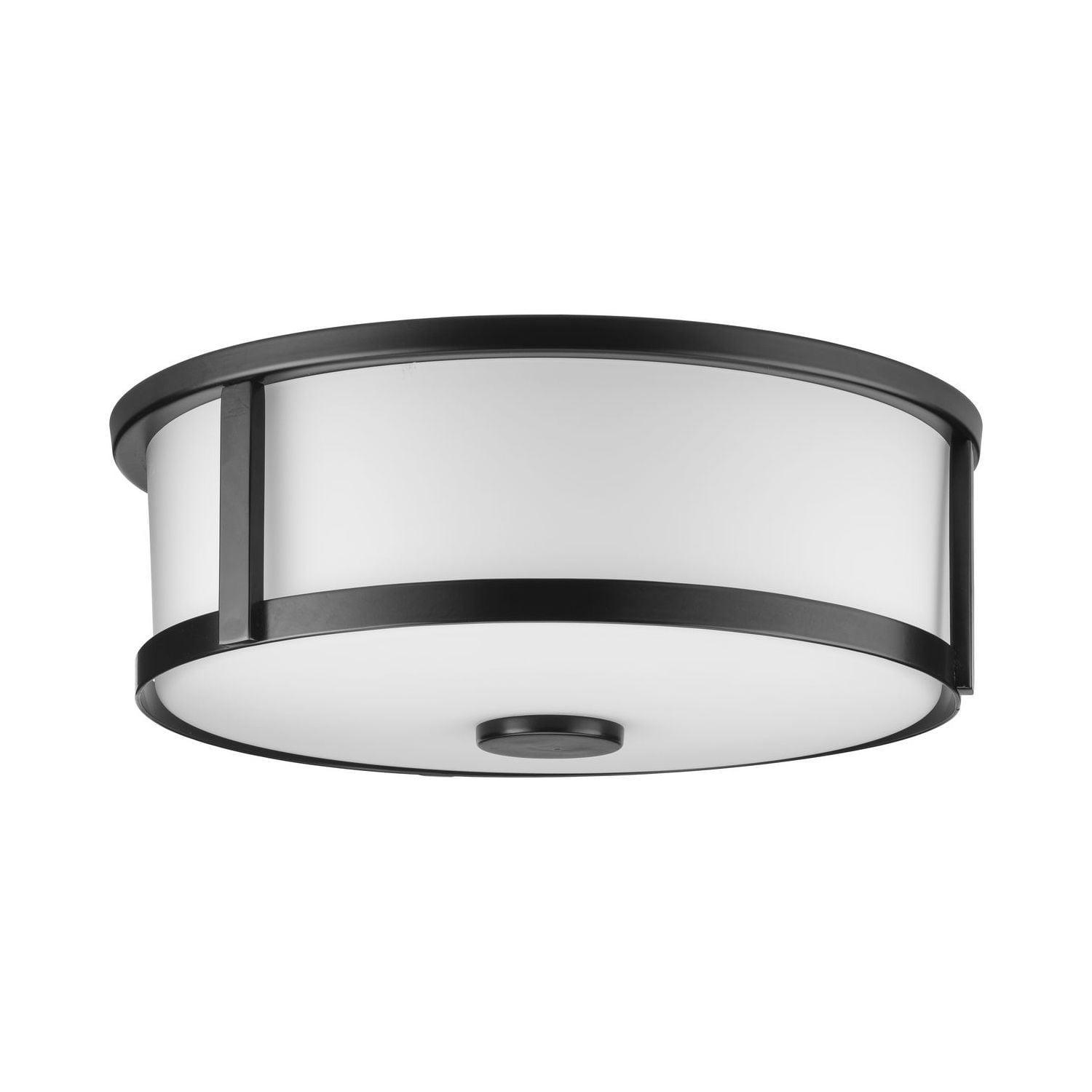 Gilliam Matte Black Flush Mount Ceiling Light with Clear Glass