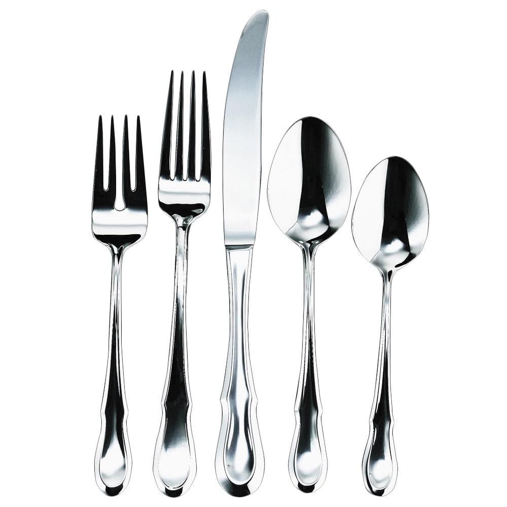 Celine Platinum 20-Piece Polished Stainless Steel Flatware Set