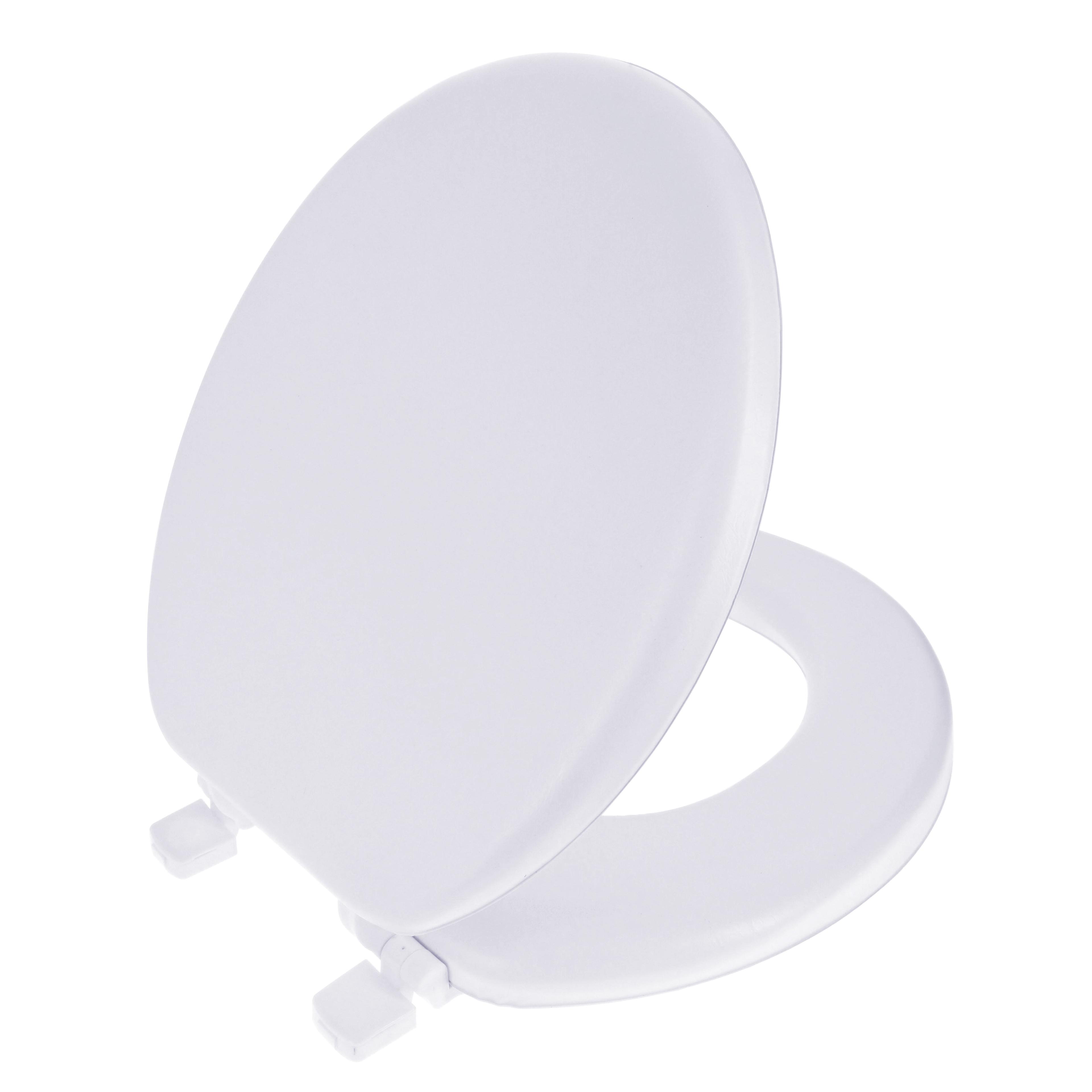 Ginsey Round Soft Cushion Toilet Seat, White