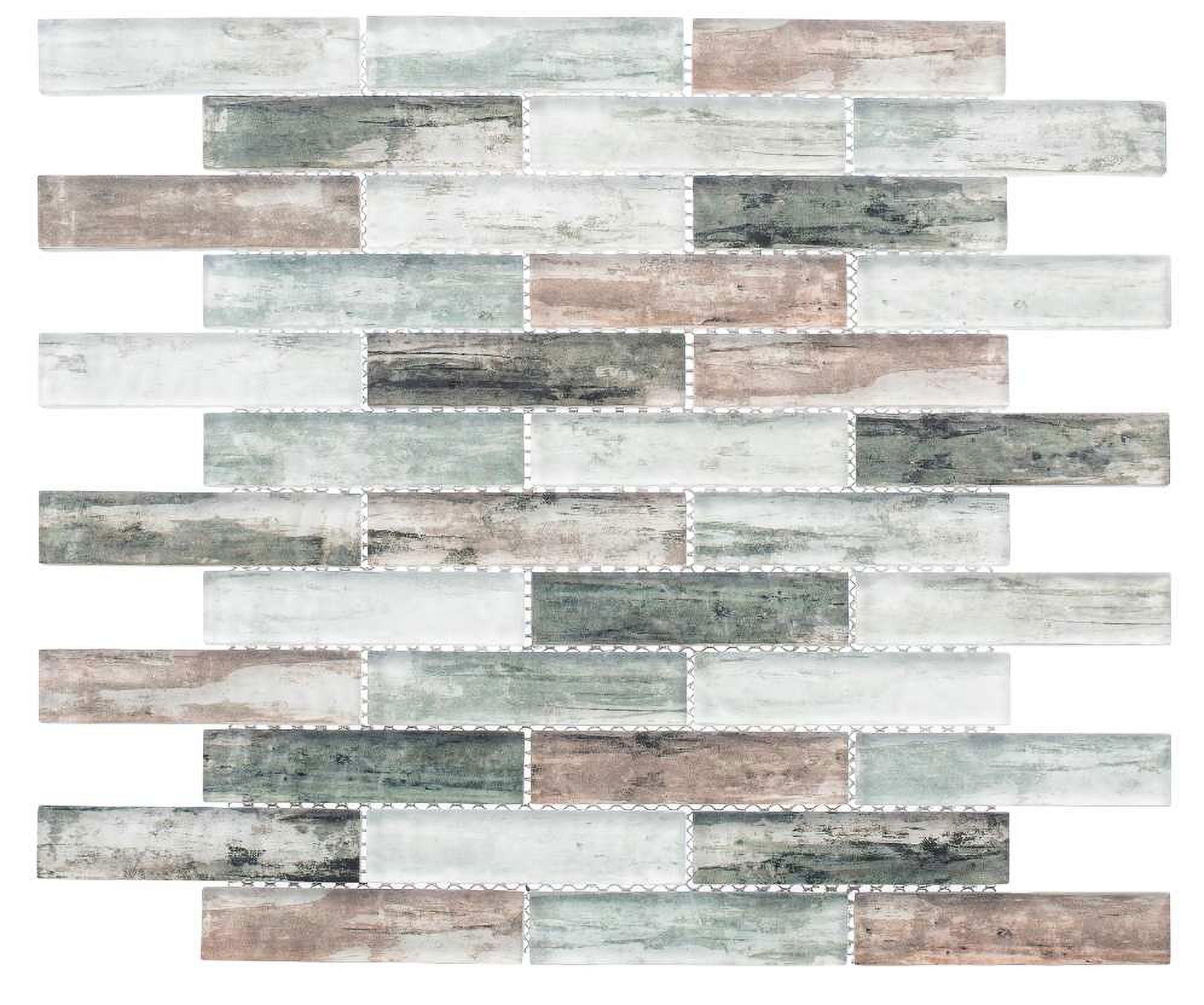 Giovan 1" x 4" Glass Brick Joint Mosaic Shower Walls, Kitchen Backsplash and Floor Tile