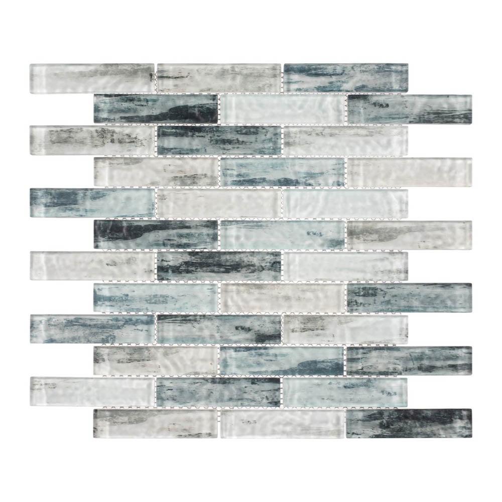Giovan 1" x 4" Glass Brick Joint Mosaic Shower Walls, Kitchen Backsplash and Floor Tile