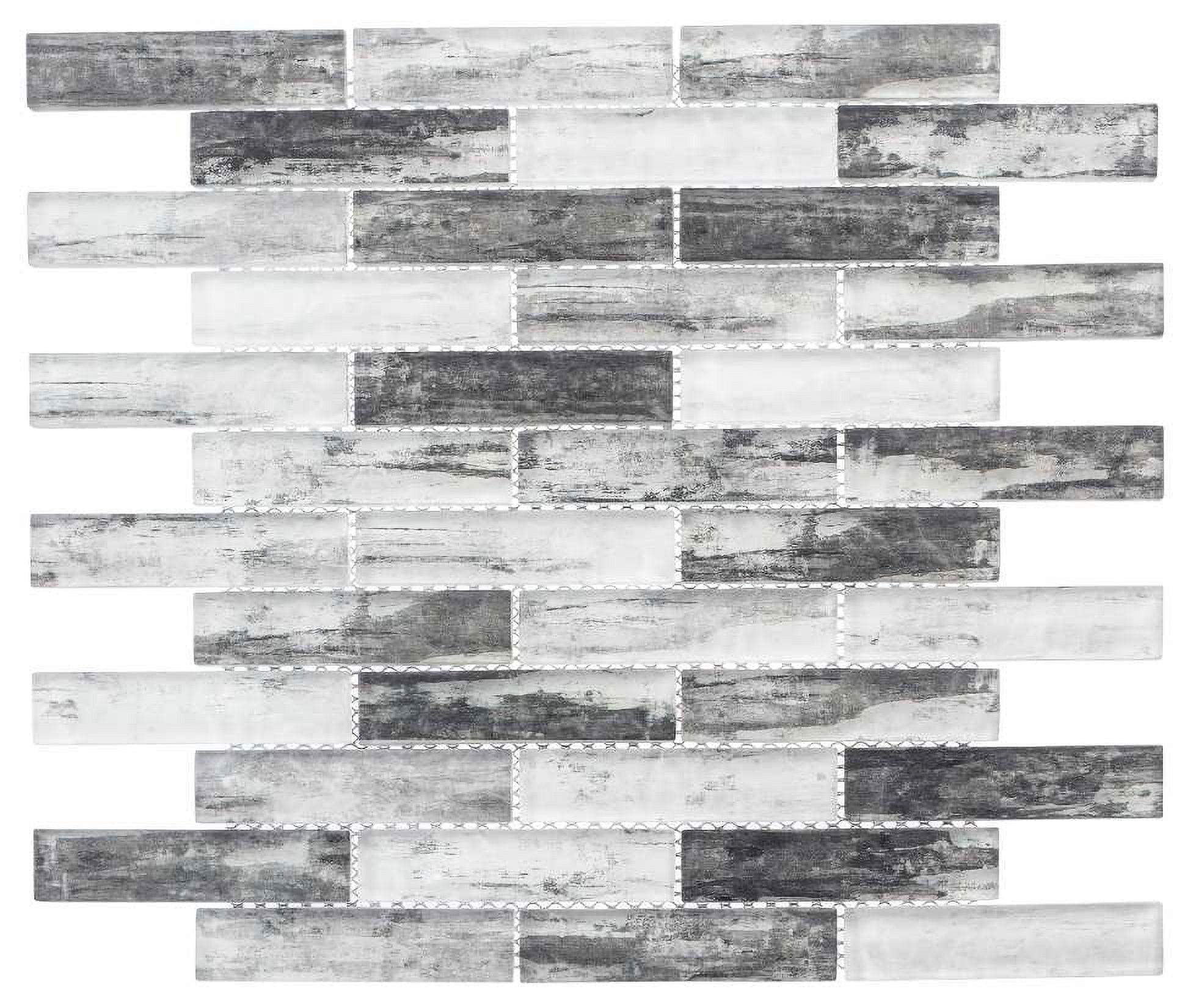 Giovan 1" x 4" Glass Brick Joint Mosaic Shower Walls, Kitchen Backsplash and Floor Tile